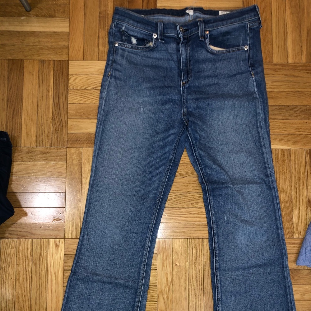Rag and Bone hi rise crop